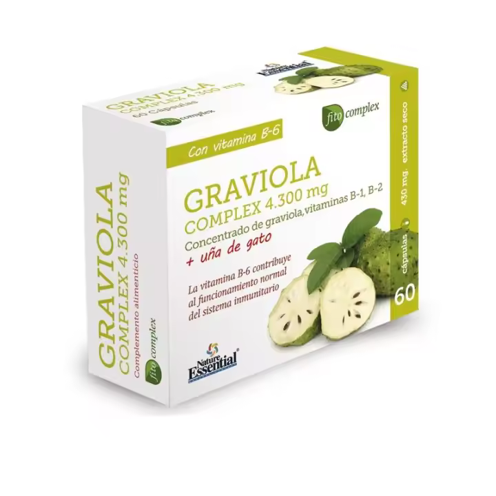 Nature Essential Essential Graviola Complex 4300 Mg 60 Caps - Potente Complejo de Graviola para la Salud de la Mujer - 1