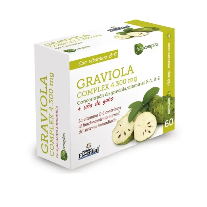 Nature Essential Essential Graviola Complex 4300 Mg 60 Caps - Potente Complejo de Graviola para la Salud de la Mujer - 1