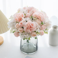 Bouquet De Flores Artificiales De Seda Carnation Y Rosa Para Bodas Decoración De Hogar Arcos De Jardín Y Wreaths Regalo DIY Venta Al Por Mayor Y Minorista - details 11