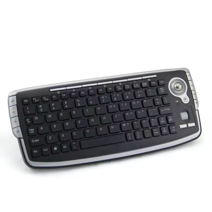 Teclado Mini Portátil 2.4G Wireless Con Ratón Trackball Y Rueda De Desplazamiento Para Laptop TV Box PC USB Membranoso Inglés - 1