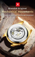 Reloj Mecánico Para Hombre OLEVS 7012 Con Diamantes Y Calendario Doble Resistente Al Agua Acero Inoxidable Pulsera Automática De Lujo - details 5