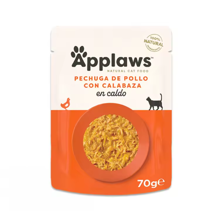 Applaws Sobres De Pollo y Calabaza Para Gatos 12 x 70gr - Sobres de Comida Húmeda para Gatos - 1