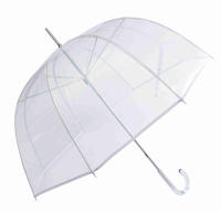 J.S ONDO PARAGUA LARGO TRANSPARENTE , Hombre Mujer Infantil , Paraguas Holográfico Automático Plegable, 8Varillas Resiste Al Viento, Holográfico,MODA,diseno nuevo FORMA DE CUPULA - details 2