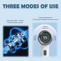 Cepillo de limpieza eléctrico, cepillo eléctrico LED, limpieza recargable inalámbrica con 5 cabezales de cepillo intercambiables para baño, pisos, azulejos - details 3