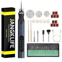 Kit De Herramienta Rotativa Sin Cable USB JANGKLIFE Para Grabado En Madera Joyería Metal Vidrio Herramienta De Bricolaje Mini Taladro Inalámbrico - details 0