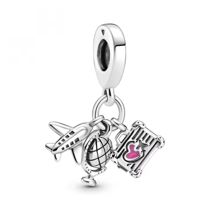 Charm Pandora 799435C01 Avión, globo y maleta - 1