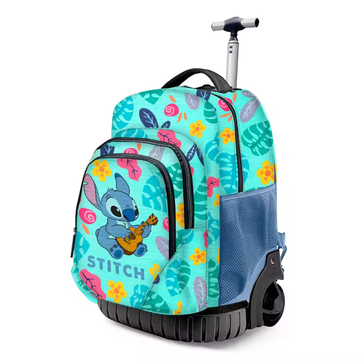 KARACTERMANIA - Disney Lilo y Stitch Guitar Mochila Escolar con Ruedas Trolley GTS FAN - 1