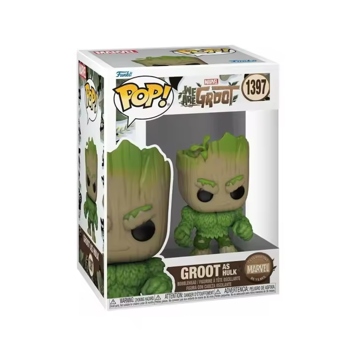 Funko Pop Marvel We Are Groot Figura Groot como Hulk con Cabeza Oscilante 81338 - 1
