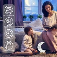 Lámpara Nocturna LED De Mesa Con Iluminación Táctil Y Carga USB Luna 3D Para Dormitorio Decoración Aestética Para Habitación De Niñas Luz Ambiente Para Cama - details 11