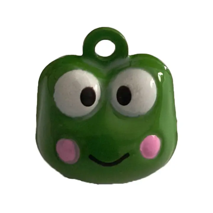 Cascabel Decorativo Metálico – Tamaño Mini – Bell – Animales – Rana – Frog – Música para tu Ropa y Complementos – 1,6 x 1,6 cm. – Moda The Happy Patch - 1