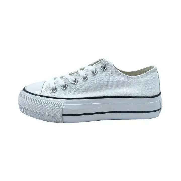ANDY-Z  AW0164-02 Blanco Zapatillas de lona  para  mujer.  plataforma suela - 1