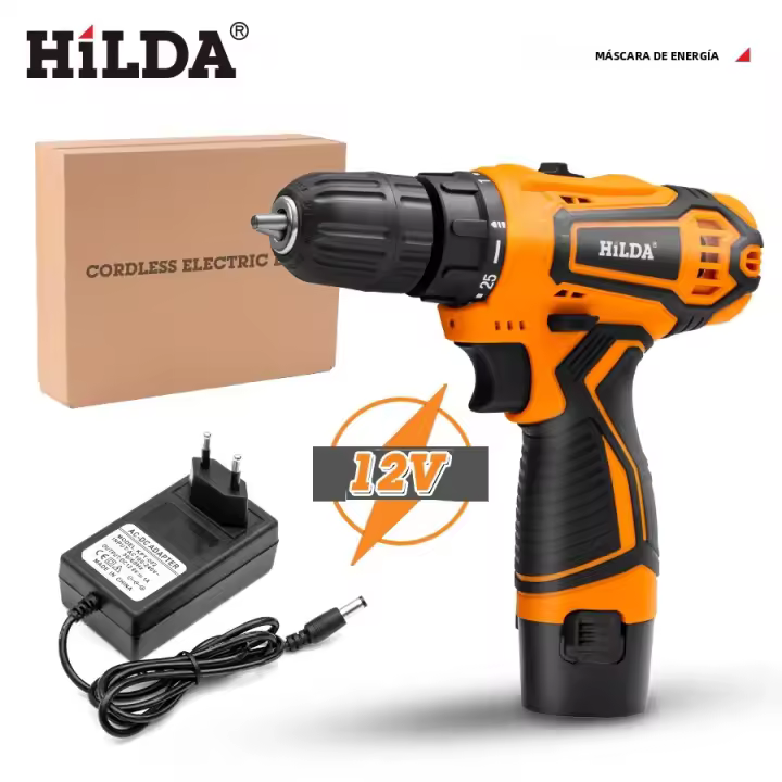 HILDA Mini Herramienta Eléctrica Sin Cable 12V 16.8V 21V Destornillador Eléctrico Con Batería De Litio Para Hogar DIY Velocidad Sin Carga 1600rpm Torque 22N.m - 1