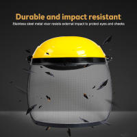 Casco De Seguridad Para Jardín Con Visera De Malla Completa Y Protección Contra Golpes Y Salpicaduras Para Motosierra Aideepen - details 2