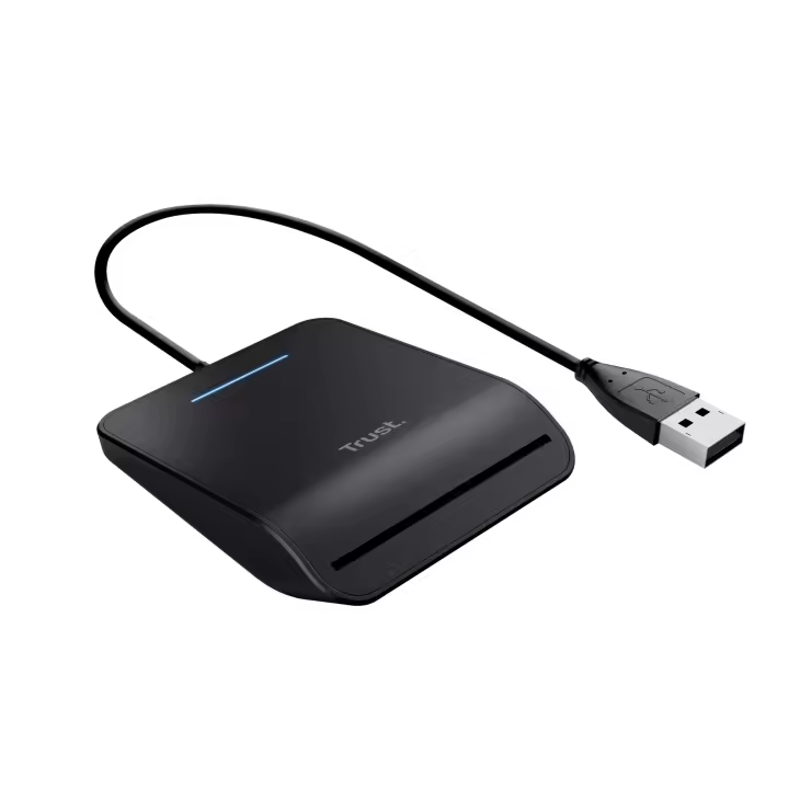 Lector de Tarjetas Trust Primo, Compatible con DNIe, eID, CNS-TS y CRS, Identificación Personal Segura en Sitios Web y Administraciones Públicas, Conexión USB-A, Compatible con ISO 7816, FIPS 201 y TAA, Instalación Externa para PC y Portátiles - 1