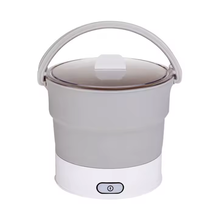 Mini Olla Eléctrica Plegable 220V Multifuncional Para Cocinar Y Almorzar En Dormitorio Olla Para Noodles Y Vaporizador Para Viajes - 1
