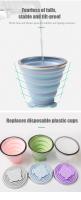 Vaso De Viaje Plegable De Silicona 180ML Resistente Al Calor Con Tapa Para Exteriores Y Deportes Vaso Collapsible Foldable - details 5