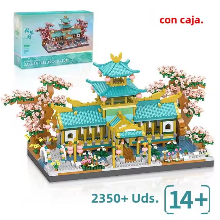 Construcción De Bloques De Jardín Chino 2350PCS DIY Para Niños Y Adultos Juguetes De Matrimonio Colección De Regalo Bricks De Arquitectura De Courtyard - 1