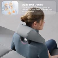 Masajeador de músculos trapecio, amasador de hombros y cuello, masajeador de columna cervical, compresa caliente para cuello y hombros, chal de masaje multifuncional - details 0