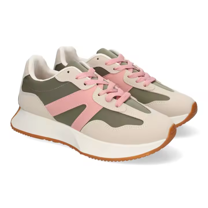 PuntoSalao Deportivas sneakers cómodas para mujer color verde 8917 - 1