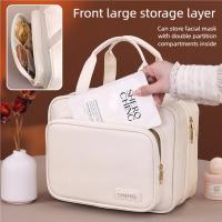 Neceser para Mujer, neceser de viaje portáthil, Bolsa impermeable de gran capacidad, ideal para Viajes, Con compartimientos, Bolso múltiple. (Rosa) - details 0