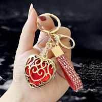 Llaveros De Corazón Rosado/Cerezo Para Hombres Y Mujeres Con Cristales Llavero De Coche De Lujo Para Mujer Diseño Soñado Y Elegante - details 0