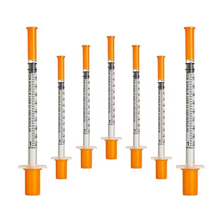 50pcs/pack 1ml Syringe With 30g (8mm Long) Lab Supplies Individually Sealed Package - 1