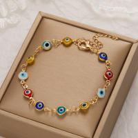 Pulsera Turca De Ojo Azul Para Mal De Ojo Ajustable Para Hombres Y Mujeres Con Hebillas Coloridas De Metal Joyería De La Suerte Para La Riqueza - details 0
