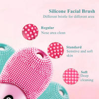 Limpiafaccia Eléctrico Recargable Ultrasonido Vibration Silicón Portátil Masajeador Facial Eléctrico Para El Hogar - details 2