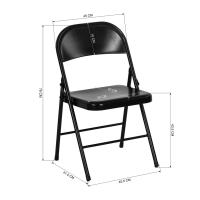 ORION91 Silla Plegable LEO de Metal Color Negro 🖤 sillas de Cocina, Jardín y Camping – 46 x 44 x 78 cm - SpazioLuzio - details 0
