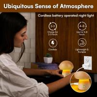 Lámpara De Mesa De Hongo Recargable Táctil Portátil Para Decoración Del Hogar Luz Nocturna Dimmer Para Dormitorio Pequeña Y Moderna - details 5