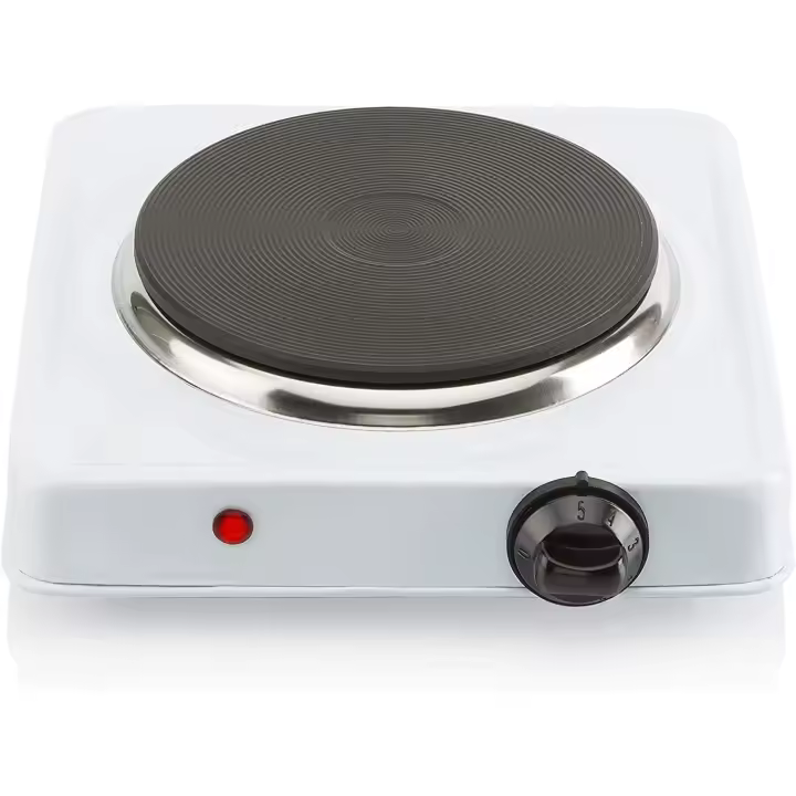 Hornillo Eléctrico 1 Fuego 1000W - Cocina Compacta Portátil - Calentamiento Rápido - Seguridad Térmica - 1