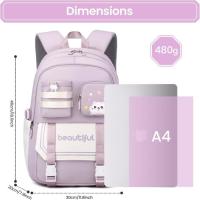 Mochila Kawaii Morada Ligera Impermeable Lona Oxford - details 2