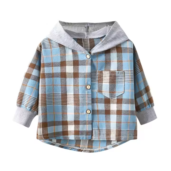 Chaqueta De Pato Para Niños Y Niñas Con Cuello Redondo Y Botones Ropa Infantil De Verano a Otoño Talla 1-6 Años - 1