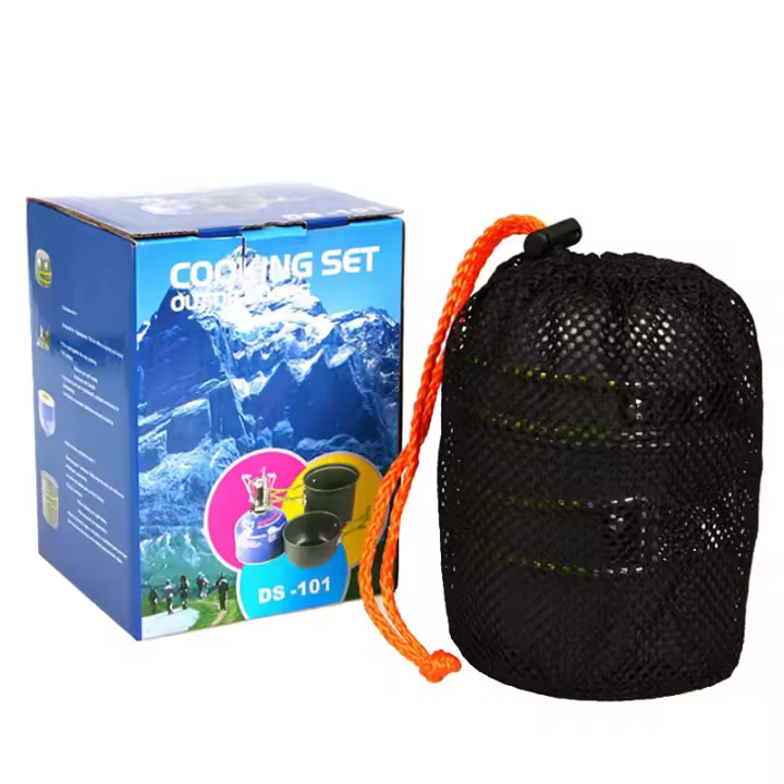 Juego De Cocina Portátil Para Camping 2024 Con Mini Estufa De Gas Y Utensilios Plegables Para Senderismo Y Picnic Material De Aluminio - 1