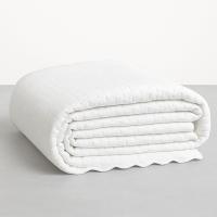 Colcha blanca con volante para cama 90-180 cm. Largo 270 cm, válida para camas de 200 cm. | Estilo Minimalista y Acolchado Elegante | Microfibra Ligera | Para Hogares y Hoteles - details 1