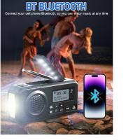 Radio De Emergencia Portátil DAB Con Solar BT FM Alarma SOS 5000 mAh Power Bank Y Lámpara De Lectura Radio Manivela Eléctrica - details 3
