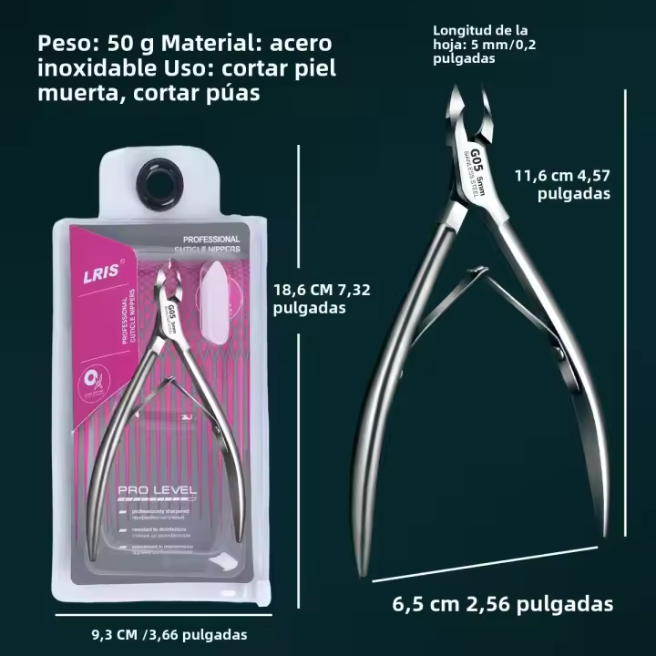 Juego Profesional De Cortauñas Afiladas Para Hombres Y Mujeres Herramienta De Manicura Para Uñas Y Tostones De Acero Inoxidable - 1