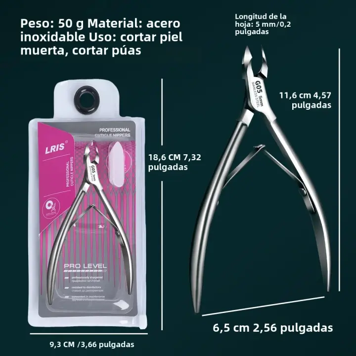 Juego Profesional De Cortauñas Afiladas Para Hombres Y Mujeres Herramienta De Manicura Para Uñas Y Tostones De Acero Inoxidable - 1