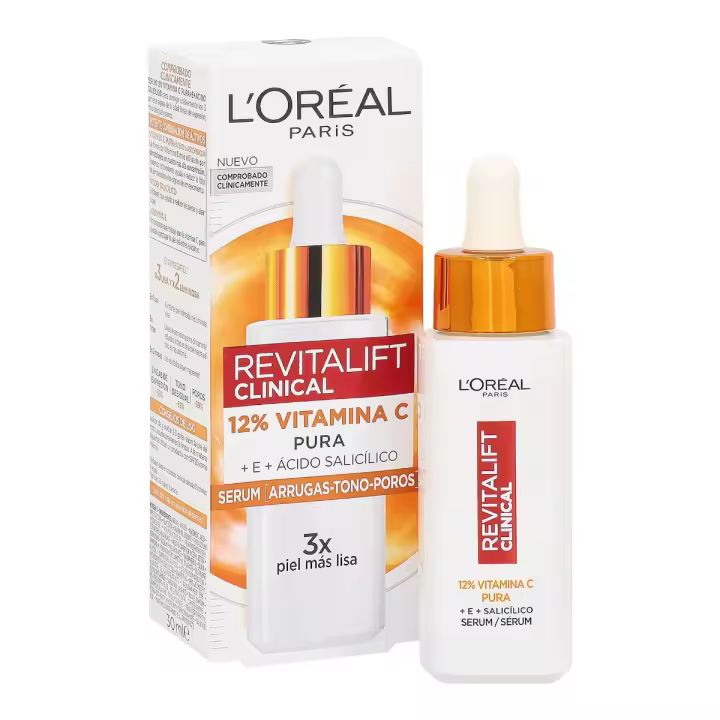 L'ORÉAL PARIS Revitalift Clinical serúm facial Vitamina C dosificador Con 12% de Vitamina C pura + E + Ácido salicílico 30 ml - 1