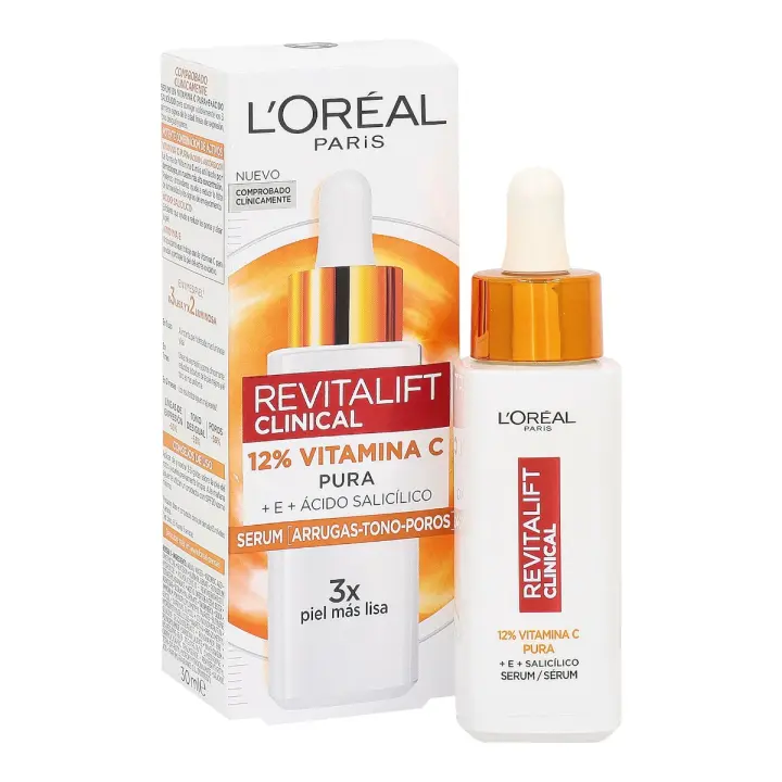 L'ORÉAL PARIS Revitalift Clinical serúm facial Vitamina C dosificador Con 12% de Vitamina C pura + E + Ácido salicílico 30 ml - 1