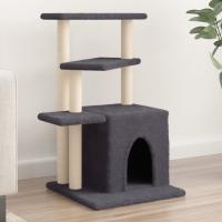 vidaXL Rascador para Gatos con Postes de Sisal Torre Gatitos 83,5 cm Color Crema,  Gris claro,  Gris oscuro y mas - details 2