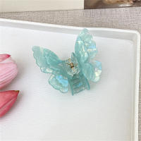 Pinza De Mariposa Dual Gradiente Para Mujer Accesorio De Cabello Coreano Dulce Y Elegante Pinza De Mordaza De Cocodrilo Para Niñas - details 5