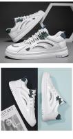 Zapatos De Hombre Primavera Verano Algodón Transpirable Casual Plataforma Bajo Blanco Moda 2024 Zapatillas De Cuero Artificial Talla Verdadera - details 26