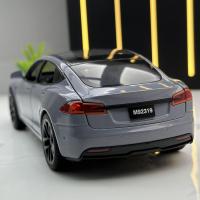 Modelo Miniatura Tesla Model S 1:24 En Metal Con Sonido Y Luz Regalo Para Niños Y Novios Juguete De Coche De Simulación Para Coleccionistas - details 18