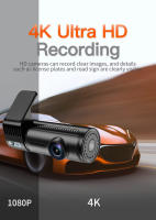 Cámara DVR De Coche Mini Dash Cam 4K 2160P Con WIFI GPS Lente Dual Grabación De Video Negro Bocina Visión Nocturna Para Automóvil - details 1
