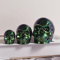 Molde De Silicona Para Encendedor En Forma De Cabeza Squeleton Hecho De Resina Epoxy Decoración De Escritorio De Halloween Colgante De Calavera Para Joyería - details 2