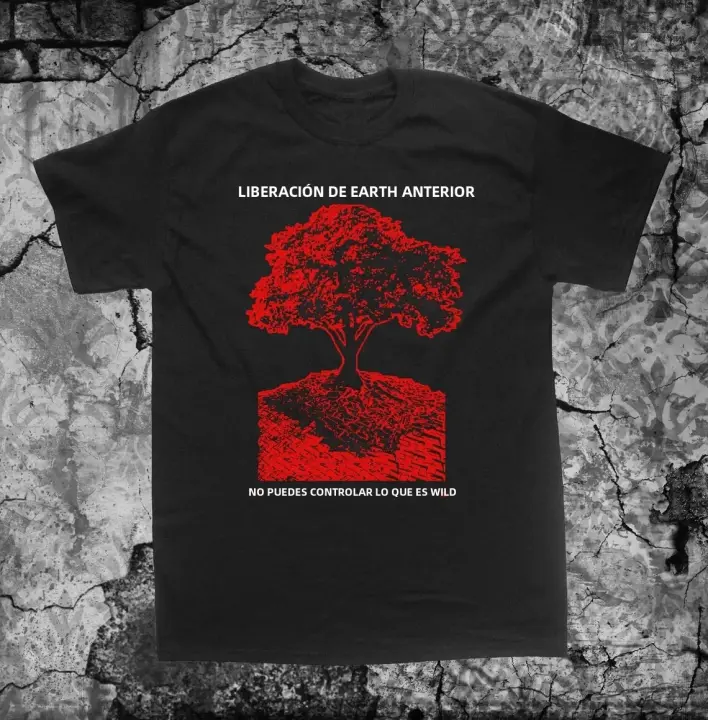 Camiseta De Algodón 100% Para Hombre Estilo Punk Con Diseño De Liberación Fronteirierra Verdepeace Y Vegetariano Tallas Grandes - 1
