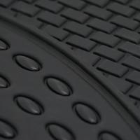 HOGUITA-Juego de 4 Alfombras de Goma Antideslizantes para Coche, Alfombrillas Universales Recortables, Delanteras y Traseras, Protección Completa para el Suelo del Vehículo, Color Negro, Fáciles de Limpiar y Resistentes - details 2