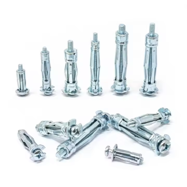Juego De Tornillos De Anclaje Para Pared De Acero Con Recubrimiento De Zinc Molly Hollow Drive Soporte Metálico Para Drywall Fuerte Y Duradero - 1