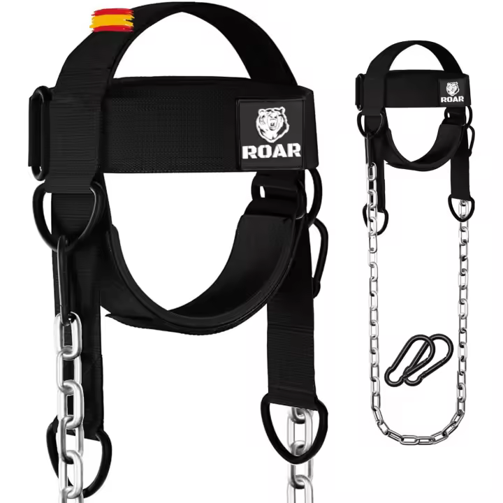 Roar® Arnés de Cuello Levantamiento de Pesas Entrenador Correa Gruesa Cuello para Desarrollo del Entrenamiento Sombrero Resistencia Fuerza Constructor Muscular Cadena Ejercicio Levantamiento Pesas - 1